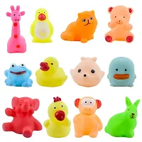 Natural Rubber Non-Toxic Squeeze Chu Sound Bath Animal Shape Toys, Multicolour, 12 Pieces-thumb2