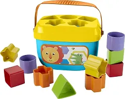 Baby Plastic First's Block Shapes and Sorter, 16 Blocks, ABCD Blocks with Other Shapes, Toys for 6 Months to 2 Years Old Kids for Boys and Girls Educational Toys-thumb1