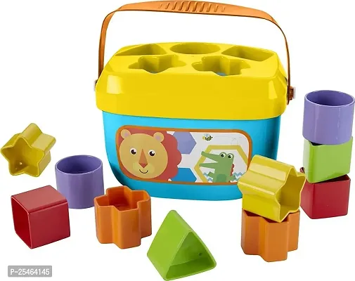 Baby Plastic First's Block Shapes and Sorter, 16 Blocks, ABCD Blocks with Other Shapes, Toys for 6 Months to 2 Years Old Kids for Boys and Girls Educational Toys-thumb2