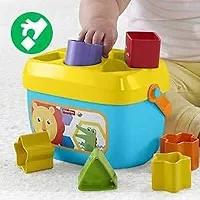 Baby Plastic First's Block Shapes and Sorter, 16 Blocks, ABCD Blocks with Other Shapes, Toys for 6 Months to 2 Years Old Kids for Boys and Girls Educational Toys-thumb1