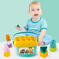 Baby Plastic First's Block Shapes and Sorter, 16 Blocks, ABCD Blocks with Other Shapes, Toys for 6 Months to 2 Years Old Kids for Boys and Girls Educational Toys-thumb4