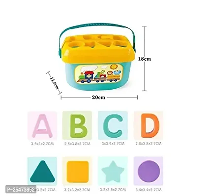 Baby and Toddler Plastic First Block Shape,Color, ABCD Shape, Toy for 1 Year Old-thumb0