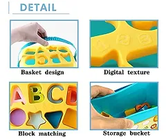 Baby and Toddler Plastic First Block Shape, Sorter, Colors, ABCD Shape, Educational Learning Activity Toy for Babies Toys for 1 2 3 Year Old Boy and Girl-thumb1