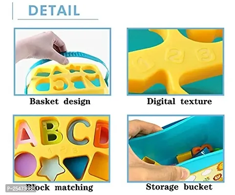 Baby and Toddler Plastic First Block Shape, Sorter, Colors, ABCD Shape, Educational Learning Activity Toy for Babies Toys for 1 2 3 Year Old Boy and Girl-thumb2