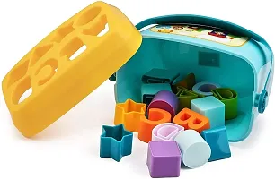 Baby and Toddler Plastic First Block Shape, Sorter, Colors, ABCD Shape, Toys for 1 Year Old-thumb1