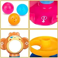 First Class Toys Animal Roll Ball Toy for Kids Above 1 Year. Fun Roll Ball Monkey Toy Drop Game. 5 Layered Stack Educational Toys for The Ball Drop and roll, spiralling Down.-thumb2