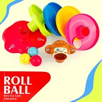 First Class Toys Animal Roll Ball Toy for Kids Above 1 Year. Fun Roll Ball Monkey Toy Drop Game. 5 Layered Stack Educational Toys for The Ball Drop and roll, spiralling Down.-thumb3