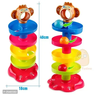 A Roll Ball Toy with 7 Layer Ball Drop Tower Run with Roll Swirling Ramps for Baby and Toddler Educational Development Toy Set-thumb4