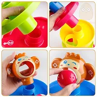 Monkey Ball Drop Toy For Babies And Toddlers, New 5 Layer Tower Run With Swirling Ramps And 3 Puzzle Rattle Balls, Best Educational Development Toy Set For Kids, Multi color-thumb3