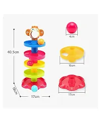 5 Layer Ball Drop and Roll Swirling Tower for Baby and Toddler Development Educational Toys | Stack, Drop and Go Ball Ramp Toy Set Includes 2 Spinning Acrylic Activity Balls-thumb1