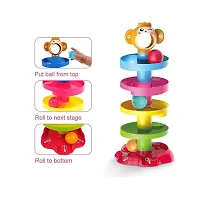 Roll Swirling Tower Ramp Toy with 3 Balls-thumb1