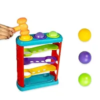 Hammer Knock Ball for Babies and Toddlers - Pound and See The Balls roll Down The ramps for Infants (Multicolour)-thumb1