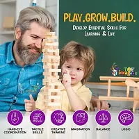 Zenga Tube Pack Hardwood Blocks Stacking Tower Game for Kids Ages 6 and Up, 1 or More Players-thumb4