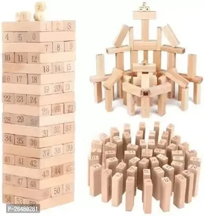 4 Dice Challenging Wooden Blocks | Tumbling Stacking Zenga Game for Adults and Kids | Mini Zenga Wooden-thumb4