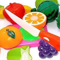 Vegitable Bage 5pcs Small 5 Pcs D Sliceable Fruits and Vegetable Cutting Play Toy Set for Kids with Knife Plate Realistic Vegetables Set Can Be Cut in 2 Parts Cut-Out-thumb1