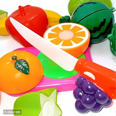 Vegitable Bage 5pcs Small 5 Pcs D Sliceable Fruits and Vegetable Cutting Play Toy Set for Kids with Knife Plate Realistic Vegetables Set Can Be Cut in 2 Parts Cut-Out-thumb2