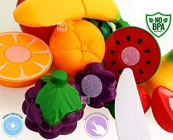 Children Fruits and Veggies Exclusive Collection of Realistic Sliceable Fruits, Vegetables, Fast Food, Bakery Products, Cake, Doughnuts for Girls and Boys Toys-thumb4