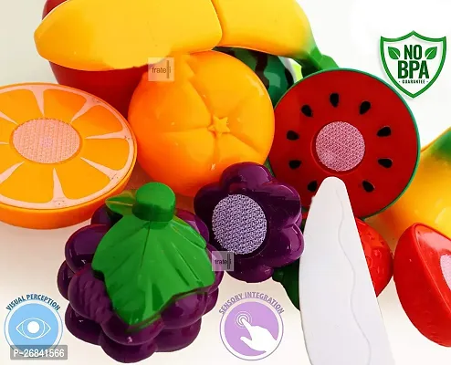 Children Fruits and Veggies Exclusive Collection of Realistic Sliceable Fruits, Vegetables, Fast Food, Bakery Products, Cake, Doughnuts for Girls and Boys Toys-thumb5