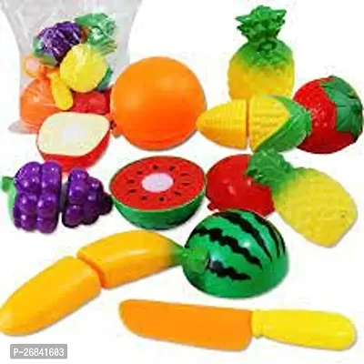 Children Fruits and Veggies Exclusive Collection of Realistic Sliceable Fruits, Vegetables, Fast Food, Bakery Products, Cake, Doughnuts for Girls and Boys Toys-thumb0