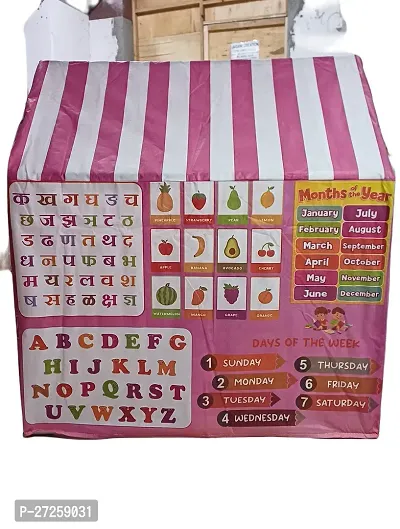 Jumbo Size Light Weight Kids Play Tent House  with English | Alphabet, Numbers, Animal Names GirlsBoys-thumb0