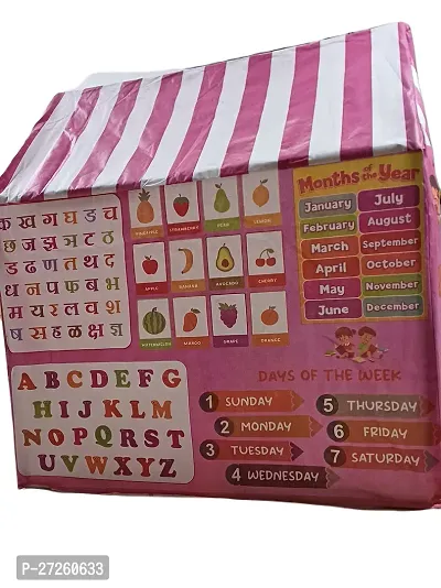 Jumbo Size Light Weight Kids Play Tent House with English and Hindi  Alphabet, Numbers, Animal Names  Kids GirlsBoys-thumb5