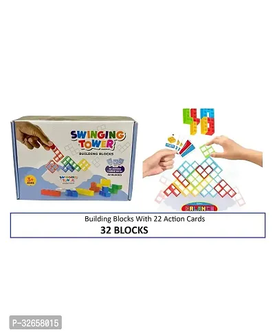 Swing Stack High Child Balance Building Block 2 Players+ Building Blocks for Kids (32 Pcs)-thumb4