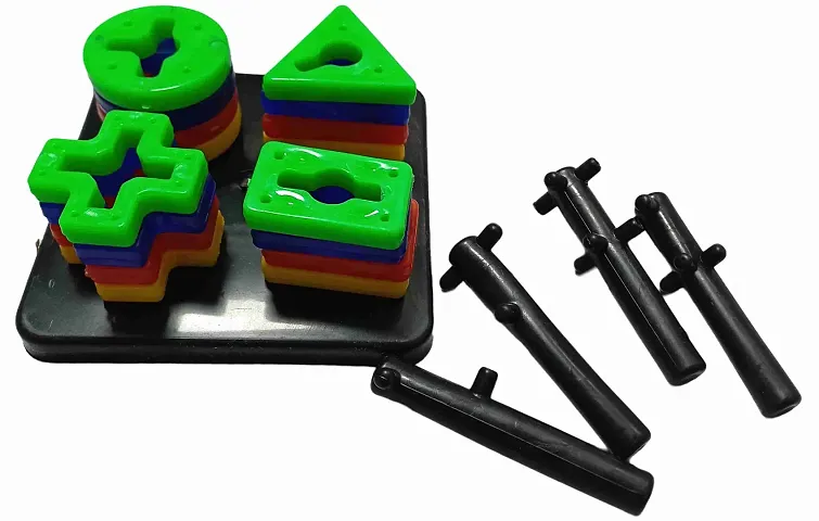 Puzzle 4 Angles Geometric Shaped Blocks Building Puzzle Toy.