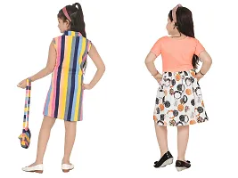 Stylish Multicoloured Crepe Self Pattern Bodycon Dress, Pack Of 2-thumb2