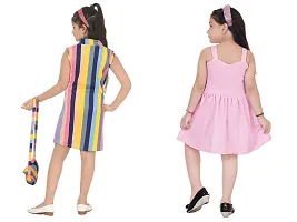 Stylish Multicoloured Crepe Self Pattern Bodycon Dress, Pack Of 2-thumb2