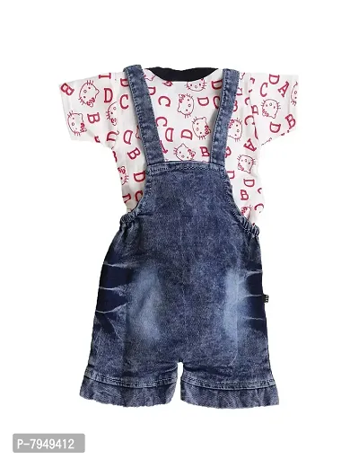 PEACEWAVE Baby Boys  Baby Girls Party(Festive) T-Shirt Dungareenbsp;nbsp;(Multicolor)-thumb2