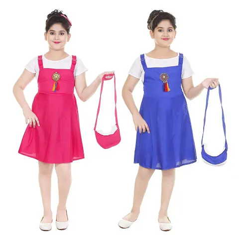 Girls Frock With Handbag