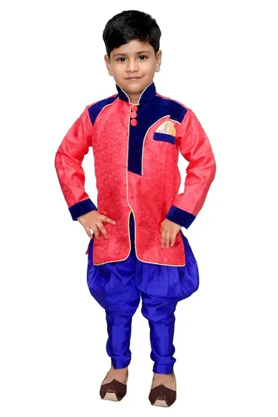 Boys Festive Party Sherwani and Churidar Set