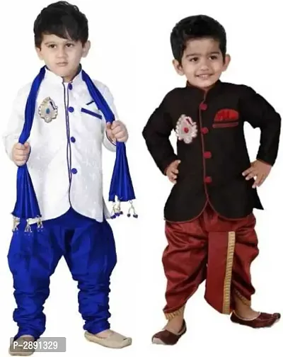 Boys Festive  Party Sherwani and Churidar Set (pack of 2)-thumb0