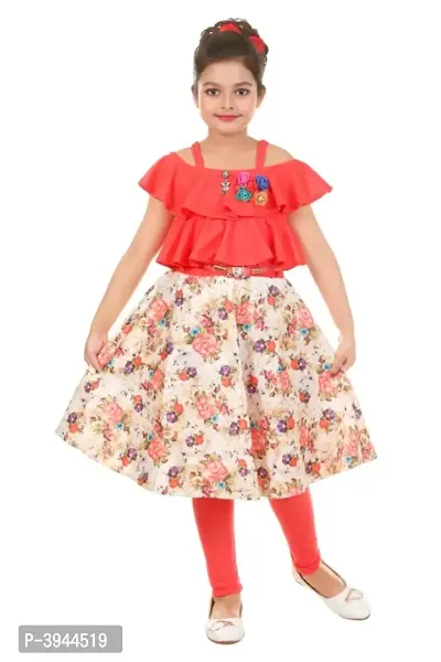 Girls Party wear frock with a set of leggngs-thumb0