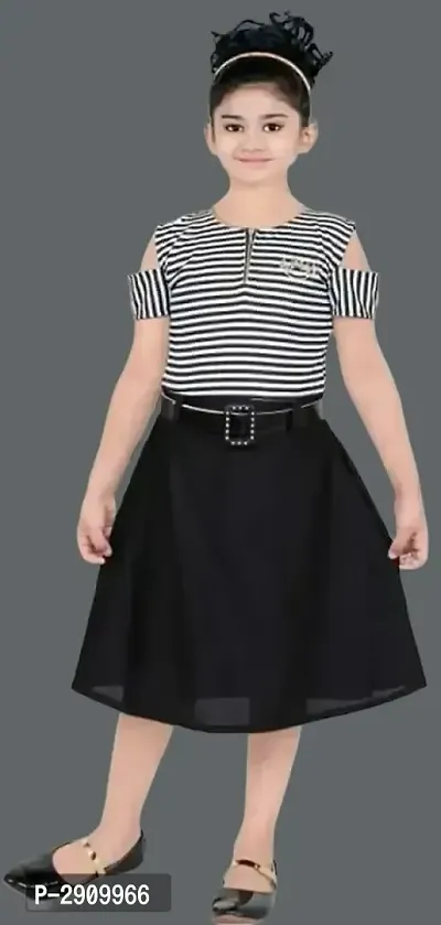 Girls Midi/Knee Length Casual Dress-thumb0