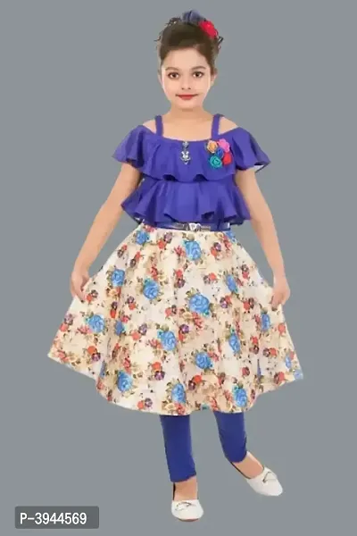 Girls Party wear frock with a set of leggngs-thumb0