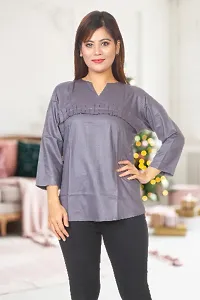 Women Stylish Cotton Blouse Top-thumb2