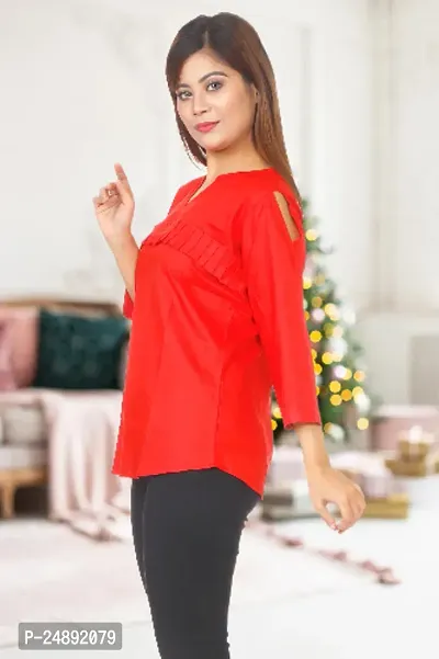 BEAUTIFUL  WOMEN TOP (RED , PACK OF 1 )-thumb2