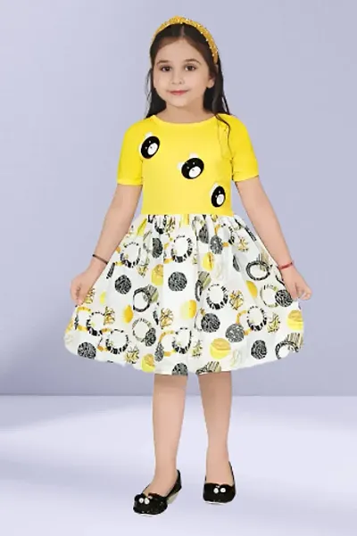 Stylish Fancy Designer Blend A-Line Dress For Girls