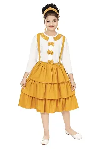 STYLOKIDS Multicolor Crepe Girls Top With Skirt ( Pack of 1 )-thumb1