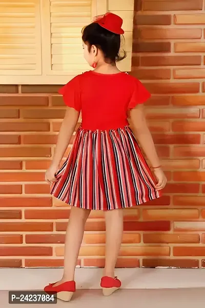 Girls Midi/Knee Length Casual Dress  (MUILTICOLOR)-thumb3