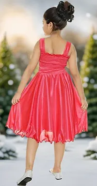 Pink Silk Blend Dress for Girls-thumb1