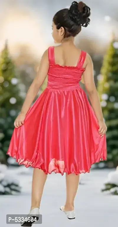 Pink Silk Blend Dress for Girls-thumb2
