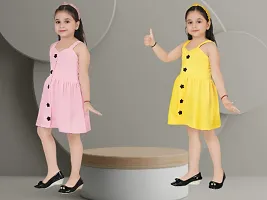 Girls Midi/Knee Length Party Dress (Pack Of 2)-thumb2