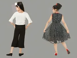 Girls Midi/Knee Length Party Dress (Pack Of 2)-thumb2