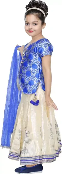 Designer Polycotton Stitched Lehenga With  Blouse And Dupatta-thumb1