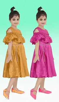 Girls Midi Length Party Dress ( Pack of 2)-thumb2