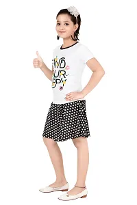 Girls Multicolor Tshirt and skirt pack of 1-thumb2