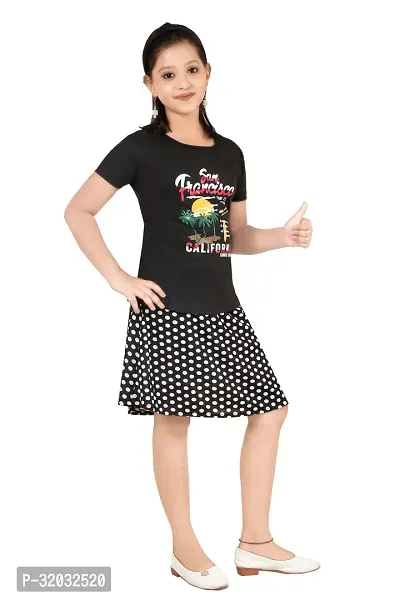 Stylish Girls Tshirt and Skirt Set-thumb4