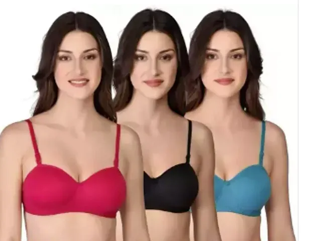 Everyday Solid Bras Pack Of 3